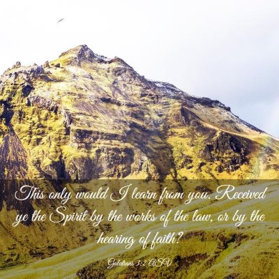 Picture 03 - Galatians 3:2 ASV - This only would I learn from you. Received ye the - Bible Verse Picture