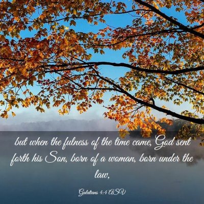 Picture 03 - Galatians 4:4 ASV - but when the fulness of the time came, God sent - Bible Verse Picture