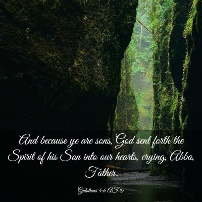 Picture 03 - Galatians 4:6 ASV - And because ye are sons, God sent forth the - Bible Verse Picture