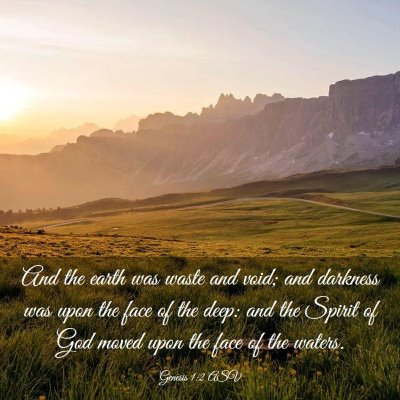 Picture 03 - Genesis 1:2 ASV - And the earth was waste and void; and darkness - Bible Verse Picture