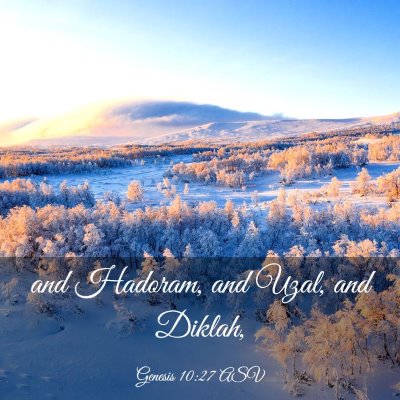 Picture 03 - Genesis 10:27 ASV - and Hadoram, and Uzal, and - Bible Verse Picture