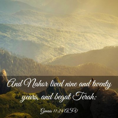 Picture 03 - Genesis 11:24 ASV - And Nahor lived nine and twenty years, and begat - Bible Verse Picture