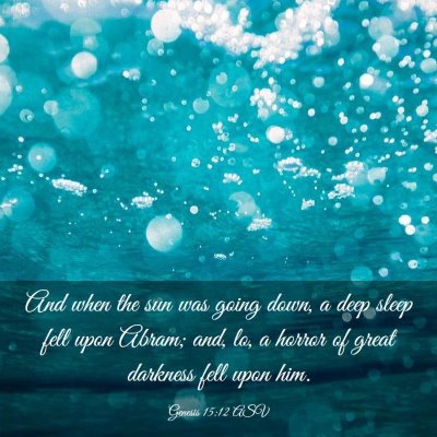 Picture 03 - Genesis 15:12 ASV - And when the sun was going down, a deep sleep - Bible Verse Picture