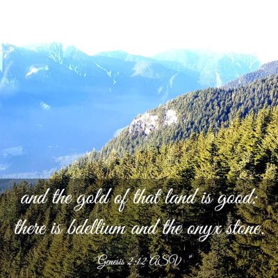 Picture 03 - Genesis 2:12 ASV - and the gold of that land is good: there is - Bible Verse Picture