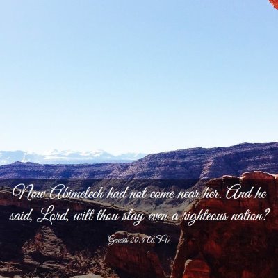 Picture 03 - Genesis 20:4 ASV - Now Abimelech had not come near her. And he said, - Bible Verse Picture