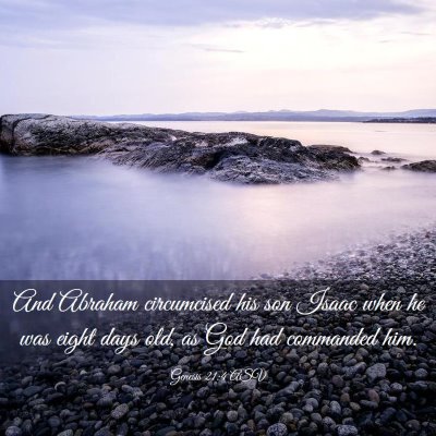 Picture 03 - Genesis 21:4 ASV - And Abraham circumcised his son Isaac when he was - Bible Verse Picture