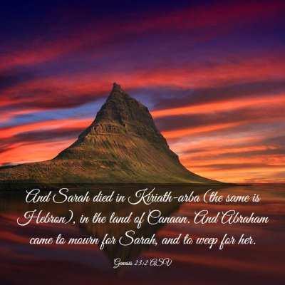 Picture 03 - Genesis 23:2 ASV - And Sarah died in Kiriath-arba (the same is - Bible Verse Picture
