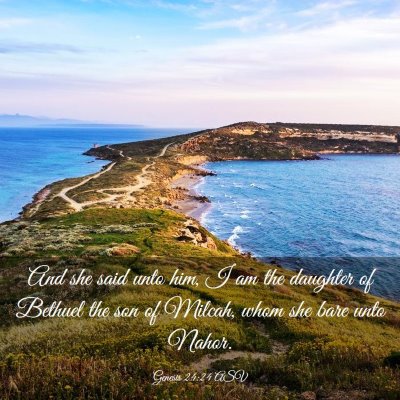 Picture 03 - Genesis 24:24 ASV - And she said unto him, I am the daughter of - Bible Verse Picture
