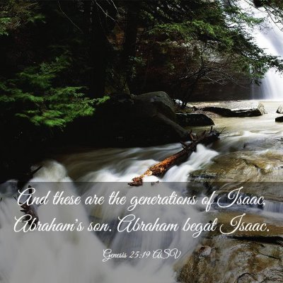 Picture 03 - Genesis 25:19 ASV - And these are the generations of Isaac, Abraham's - Bible Verse Picture