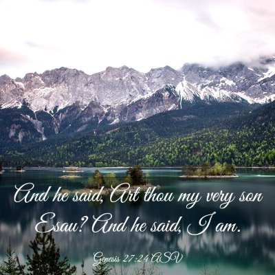 Picture 03 - Genesis 27:24 ASV - And he said, Art thou my very son Esau? And he - Bible Verse Picture