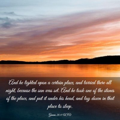 Picture 03 - Genesis 28:11 ASV - And he lighted upon a certain place, and tarried - Bible Verse Picture