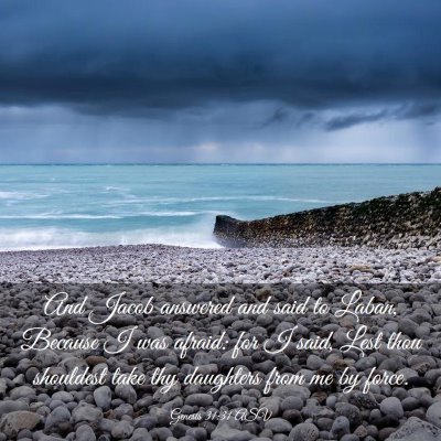 Picture 03 - Genesis 31:31 ASV - And Jacob answered and said to Laban, Because I - Bible Verse Picture