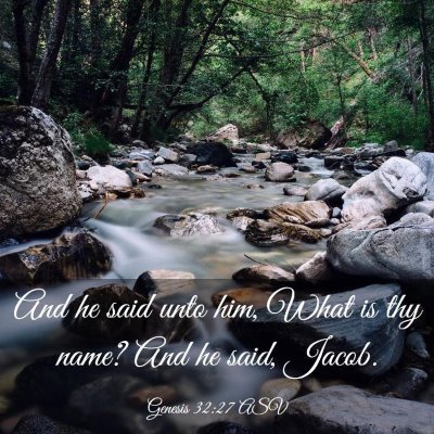 Picture 03 - Genesis 32:27 ASV - And he said unto him, What is thy name? And he - Bible Verse Picture