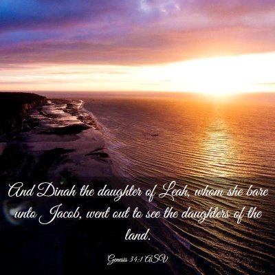 Picture 03 - Genesis 34:1 ASV - And Dinah the daughter of Leah, whom she bare - Bible Verse Picture