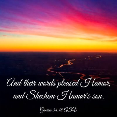 Picture 03 - Genesis 34:18 ASV - And their words pleased Hamor, and Shechem - Bible Verse Picture
