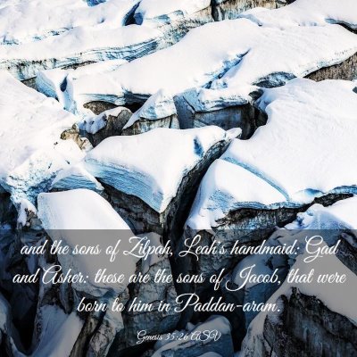 Picture 03 - Genesis 35:26 ASV - and the sons of Zilpah, Leah's handmaid: Gad and - Bible Verse Picture
