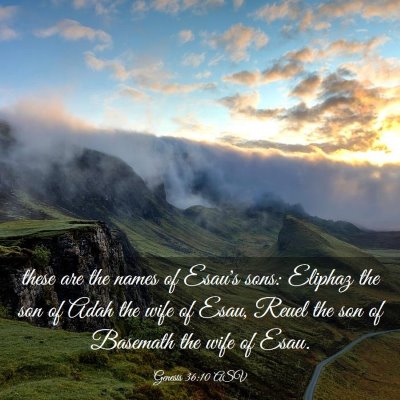 Picture 03 - Genesis 36:10 ASV - these are the names of Esau's sons: Eliphaz the - Bible Verse Picture