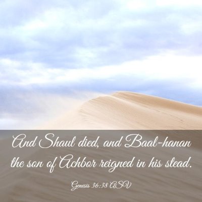 Picture 03 - Genesis 36:38 ASV - And Shaul died, and Baal-hanan the son of Achbor - Bible Verse Picture