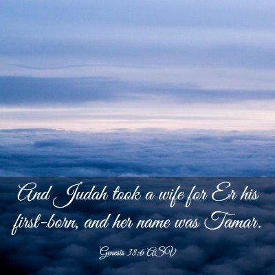 Picture 03 - Genesis 38:6 ASV - And Judah took a wife for Er his first-born, and - Bible Verse Picture