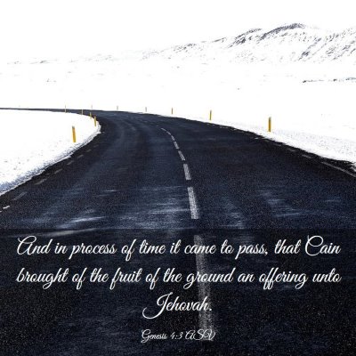Picture 03 - Genesis 4:3 ASV - And in process of time it came to pass, that Cain - Bible Verse Picture