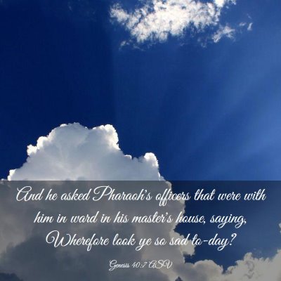 Picture 03 - Genesis 40:7 ASV - And he asked Pharaoh's officers that were with - Bible Verse Picture