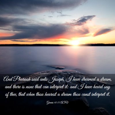 Picture 03 - Genesis 41:15 ASV - And Pharaoh said unto Joseph, I have dreamed a - Bible Verse Picture