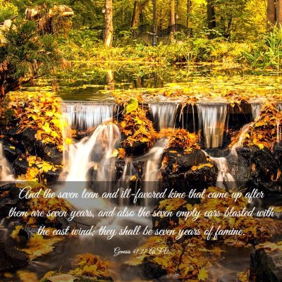 Picture 03 - Genesis 41:27 ASV - And the seven lean and ill-favored kine that came - Bible Verse Picture
