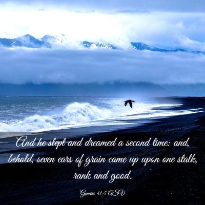 Picture 03 - Genesis 41:5 ASV - And he slept and dreamed a second time: and, - Bible Verse Picture