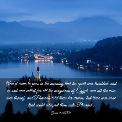 Picture 03 - Genesis 41:8 ASV - And it came to pass in the morning that his - Bible Verse Picture