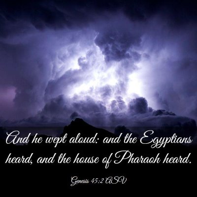 Picture 03 - Genesis 45:2 ASV - And he wept aloud: and the Egyptians heard, and - Bible Verse Picture