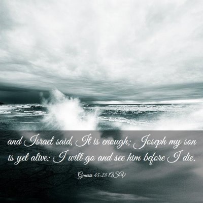Picture 03 - Genesis 45:28 ASV - and Israel said, It is enough; Joseph my son is - Bible Verse Picture