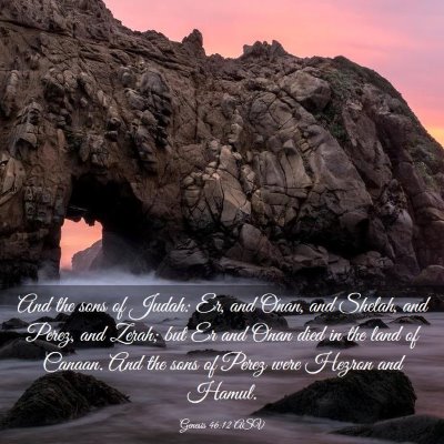 Picture 03 - Genesis 46:12 ASV - And the sons of Judah: Er, and Onan, and Shelah, - Bible Verse Picture