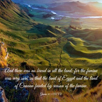 Picture 03 - Genesis 47:13 ASV - And there was no bread in all the land; for the - Bible Verse Picture