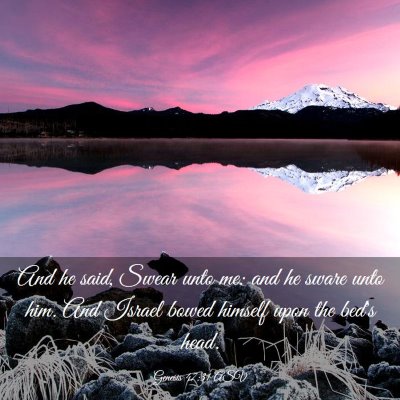 Picture 03 - Genesis 47:31 ASV - And he said, Swear unto me: and he sware unto - Bible Verse Picture