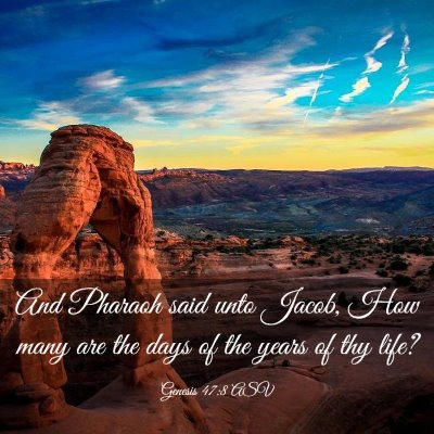 Picture 03 - Genesis 47:8 ASV - And Pharaoh said unto Jacob, How many are the - Bible Verse Picture