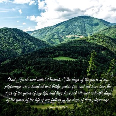 Picture 03 - Genesis 47:9 ASV - And Jacob said unto Pharaoh, The days of the - Bible Verse Picture