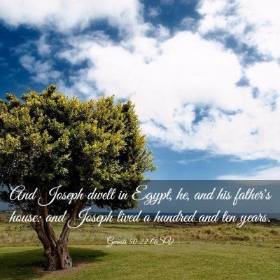 Picture 03 - Genesis 50:22 ASV - And Joseph dwelt in Egypt, he, and his father's - Bible Verse Picture