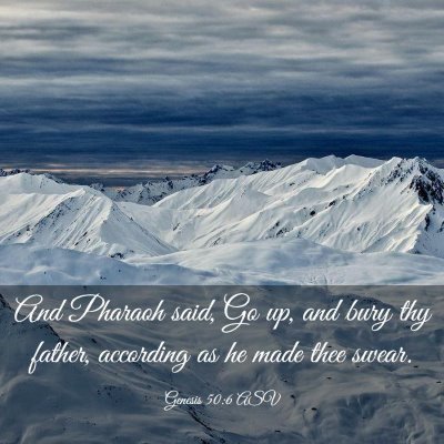 Picture 03 - Genesis 50:6 ASV - And Pharaoh said, Go up, and bury thy father, - Bible Verse Picture