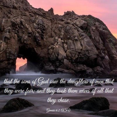 Picture 03 - Genesis 6:2 ASV - that the sons of God saw the daughters of men - Bible Verse Picture