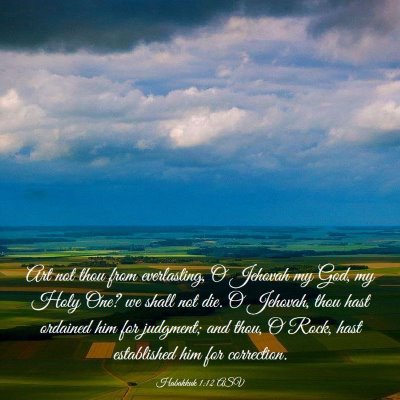 Picture 03 - Habakkuk 1:12 ASV - Art not thou from everlasting, O Jehovah my God, - Bible Verse Picture