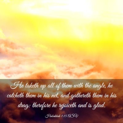 Picture 03 - Habakkuk 1:15 ASV - He taketh up all of them with the angle, he - Bible Verse Picture