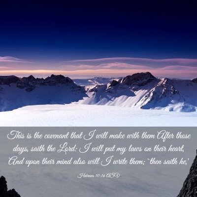 Picture 03 - Hebrews 10:16 ASV - This is the covenant that I will make with them - Bible Verse Picture