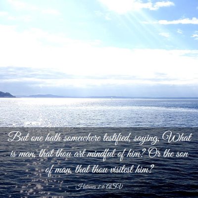 Picture 03 - Hebrews 2:6 ASV - But one hath somewhere testified, saying, What is - Bible Verse Picture