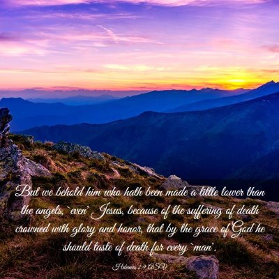 Picture 03 - Hebrews 2:9 ASV - But we behold him who hath been made a little - Bible Verse Picture