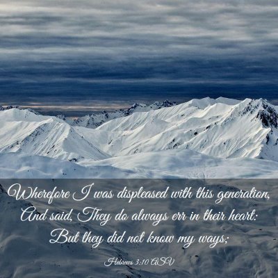Picture 03 - Hebrews 3:10 ASV - Wherefore I was displeased with this generation, - Bible Verse Picture