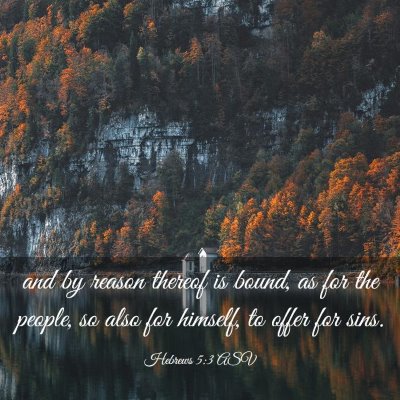Picture 03 - Hebrews 5:3 ASV - and by reason thereof is bound, as for the - Bible Verse Picture