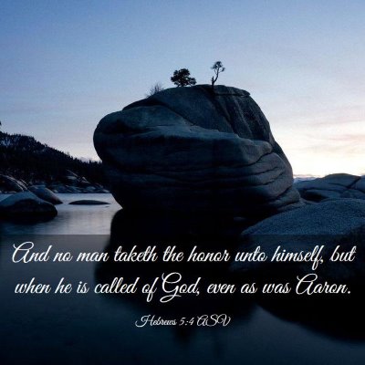 Picture 03 - Hebrews 5:4 ASV - And no man taketh the honor unto himself, but - Bible Verse Picture