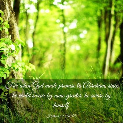 Picture 03 - Hebrews 6:13 ASV - For when God made promise to Abraham, since he - Bible Verse Picture