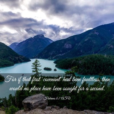 Picture 03 - Hebrews 8:7 ASV - For if that first `covenant' had been faultless, - Bible Verse Picture