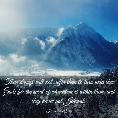 Picture 03 - Hosea 5:4 ASV - Their doings will not suffer them to turn unto - Bible Verse Picture